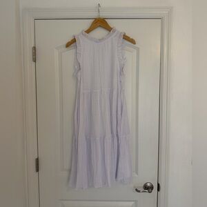 WORN ONCE! White Ruffle Dress